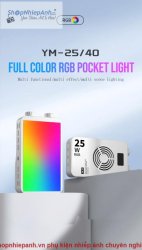 thumbnail Led Yuanman YM-25 pocket fill light RGB Bi color 3000-7000K siêu sáng 25W pin tích hợp - 7