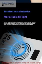 thumbnail Led Yuanman YM-25 pocket fill light RGB Bi color 3000-7000K siêu sáng 25W pin tích hợp - 8