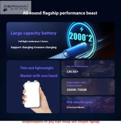 thumbnail Led Yuanman YM-25 pocket fill light RGB Bi color 3000-7000K siêu sáng 25W pin tích hợp - 6