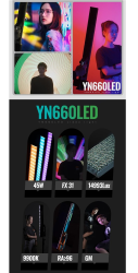 thumbnail Led Yongnuo YN660LED RGB Pro video led light - 4