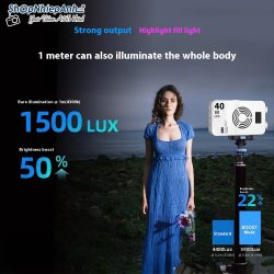 thumbnail Led Yuanman YM-40 pocket fill light Bi color 3000-7000K siêu sáng 40W pin tích hợp - 3
