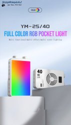 thumbnail Led Yuanman YM-40 pocket fill light Bi color 3000-7000K siêu sáng 40W pin tích hợp - 4