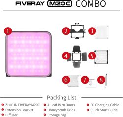 thumbnail Led Zhiyun Fiveray M20C RGB combo - 0
