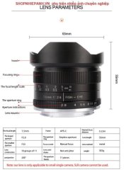 thumbnail Lens 7ARTISANS 7.5mm F2.8 II Fisheye for FX - 2