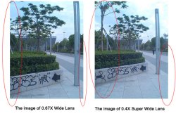 thumbnail Lens cho smartphone góc siêu rộng super wide 0.4X - 6