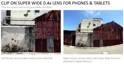 thumbnail Lens cho smartphone góc siêu rộng super wide 0.4X - 4
