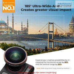 thumbnail Lens K&F Concept siêu rộng 185 độ for Osmo Action 4/5 Pro (KF12.0010) - 0