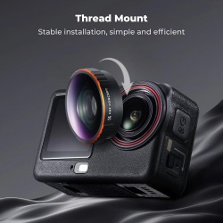 thumbnail Lens K&F Concept Wide angle 185° FOV Boost for DJI Osmo Action 6 AGC Japanese 28 layers nano HD Glass (kf12.0060) - 4