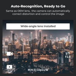 thumbnail Lens K&F Concept Wide angle 185° FOV Boost for DJI Osmo Action 6 AGC Japanese 28 layers nano HD Glass (kf12.0060) - 1