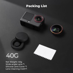 thumbnail Lens K&F Concept Wide angle 185° FOV Boost for DJI Osmo Action 6 AGC Japanese 28 layers nano HD Glass (kf12.0060) - 5