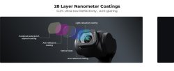 thumbnail Lens K&F Concept Wide angle 112 degree for DJI Osmo Pocket 3 AGC Japanese 28 layers nano HD Glass  KF01.2612 - 6