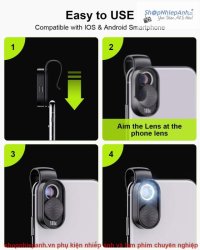 thumbnail Lens macro Microscope 100X Mini Led ligth for smartphone tablet (GW21.0014) - 3