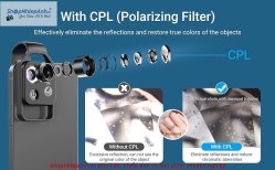 thumbnail Lens macro Microscope 200X Mini Led light CPL lens for smartphone tablet (GW21.0015) - 1