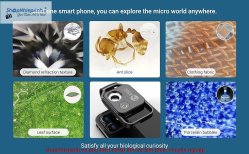 thumbnail Lens macro Microscope 200X Mini Led light CPL lens for smartphone tablet (GW21.0015) - 3