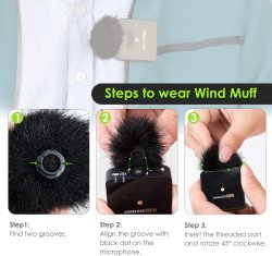 thumbnail Lông lọc gió windshield windmuff for Rode wireless GO II ( hàng chính hãng) - 3