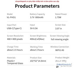 thumbnail Màn hình KingMa VL-PH01 MAX live Stream cast vlog selfie for iPhone (phiên bản MAX mới nhất) - 11