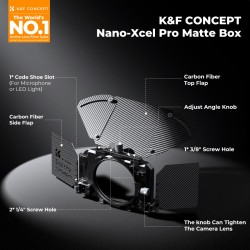 thumbnail Matte Box K&F concept Pro gắn được 2 filter vuông 100mm 3 cánh (SKU.2322) - 0