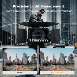 thumbnail Matte Box K&F concept Pro gắn được 2 filter vuông 100mm 3 cánh (SKU.2322) - 2