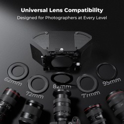 thumbnail Matte Box K&F concept Pro gắn được 2 filter vuông 100mm 3 cánh (SKU.2322) - 3