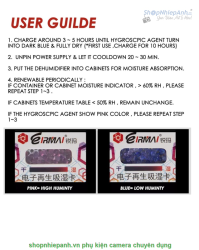 thumbnail Máy hút ẩm Eirmai HC-63C EIRMAI HC-63C Electronic Dehumidifier dùng cho hộp hút ẩm - 0