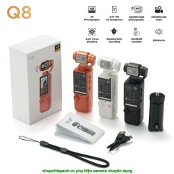 thumbnail Máy quay chống rung gimbal 360 4K Pocket OZCT Q8 cảm biến 1in / chống rung 3 trục / nhận diện gương mặt / cảm ứng 2in - 5