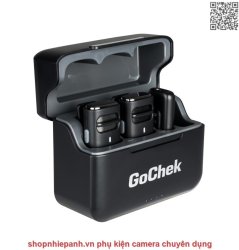 thumbnail Micro không dây Gochek Ultra S23 D01 type C bản đôi có hộp sạc - 0