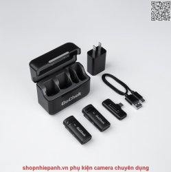 thumbnail Micro không dây Gochek Ultra S23 D02 lightning bản đôi có hộp sạc - 0