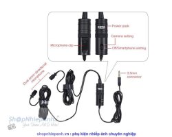 thumbnail Microphone lavalier đôi cài áo Boya BY-M1DM for camera smartphone - 4