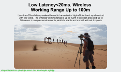 thumbnail Micro thu âm không dây Comica CVM-VM30 2.4G Super Cardioid Condenser Wireless Shotgun Microphone - 11