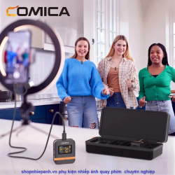 thumbnail Micro thu âm không dây Comica VIMO Q (4 TX 1 RX) màu trắng - 9