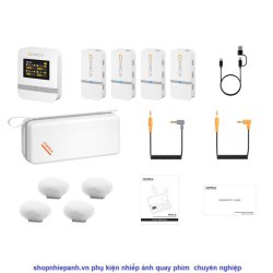 thumbnail Micro thu âm không dây Comica VIMO Q (4 TX 1 RX) màu trắng - 1