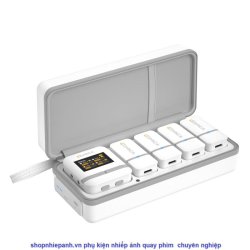 thumbnail Micro thu âm không dây Comica VIMO Q (4 TX 1 RX) màu trắng