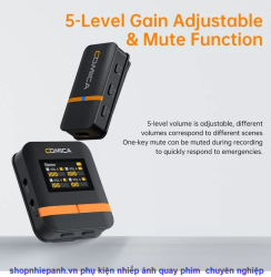 thumbnail Micro thu âm không dây Comica VIMO Q (4 TX 1 RX) màu đen - 1