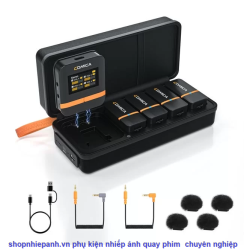 thumbnail Micro thu âm không dây Comica VIMO Q (4 TX 1 RX) màu đen - 0