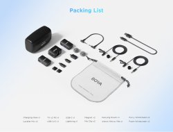 thumbnail Micro Thu Âm Không Dây BOYAMIC có chức năng recorder Dành Cho Điện Thoại, Máy Ảnh - 5