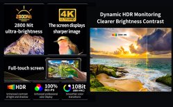thumbnail Monitor Desview R7III 4K 60Hz DCI-P3 3D Lut HDR 2800nits (Bestview) - 15