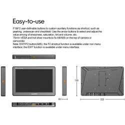 thumbnail Monitor Lilliput A8S 4K SDI 3D LUT 8.9in - 0
