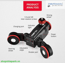 thumbnail Motorized auto dolly Yelangu L5i wireless remote timelapse APP control - 0