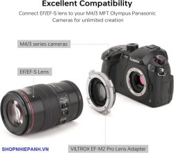 thumbnail Mount Viltrox EF-M2 PRO for M4/3 Focal reducer speed booster - 0