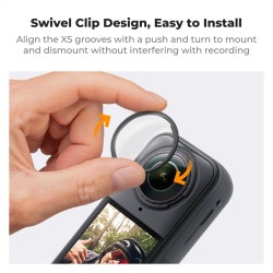 thumbnail nắp bảo vệ cường lực chống trầy cho lens Insta360 X5 hiệu K&F concept KF31.185 - 1