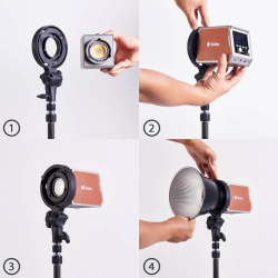 thumbnail ngàm chuyển đổi bowens cho đèn led Tolifo PL-100 PL-200 series - 1