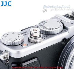 thumbnail Nút dán shutter button Kim Loại JJC có ren (silver) - 0