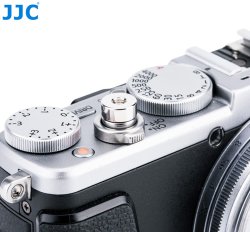 thumbnail Nút dán shutter button Kim Loại JJC có ren (đen) - 3