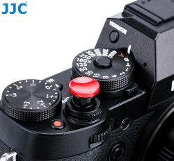 thumbnail Nút dán shutter button Kim Loại JJC có ren (đen) - 1