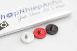 thumbnail Nút trang trí shutter button Fingerprint style metal màu đen - 0