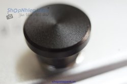 thumbnail Nút trang trí shutter button Fingerprint style metal màu đen - 2