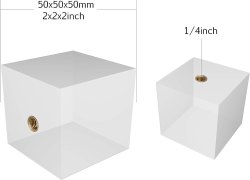 thumbnail Pha lê Photography Crystal Cube with 1/4'' Screw Hole - 1