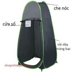 thumbnail Phòng thay đồ di động new version có cửa sổ che nóc tráng bạc - 0