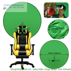 thumbnail Phông xanh lá tách nền 140cm tròn gấp gọn - 2