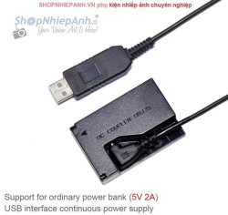 thumbnail Pin ảo Dummy Canon LP-E12 nguồn USB (type A) (dành cho máy cổng hông canon rebel SL1, canon 100D, SX70HS)